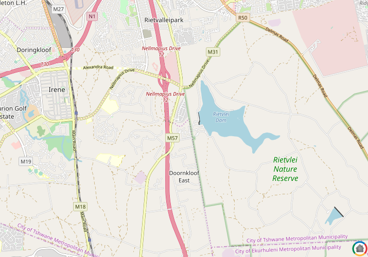 Map location of Rietvlei Heights Country Estate
